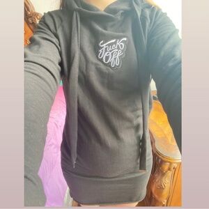 F**k off hoodie sweatshirt dress